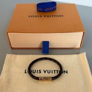 Louis Vuitton Brown and Gold Bracelet